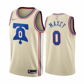 Maillot Basket Homme Philadelphia 76ers Tyrese Maxey 0 2020-21 Earned Edition Swingman